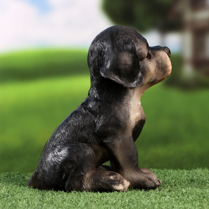 Садовая фигура Садовая фигура "Щенок ротвейлера" 13х15х18см