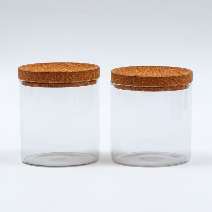 Набор органайзеров для ватных палочек и дисков, 17,5 × 10 × 10 см цвет прозрачный/коричневый Набор органайзеров для ватных палочек и дисков, 17,5 × 10 × 10 см цвет прозрачный/коричневый