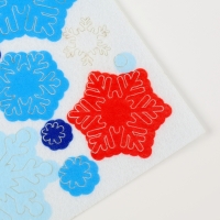Наклейки из фетра &laquo;Снежинки&raquo;, 11 х 18,5 см, 26 шт