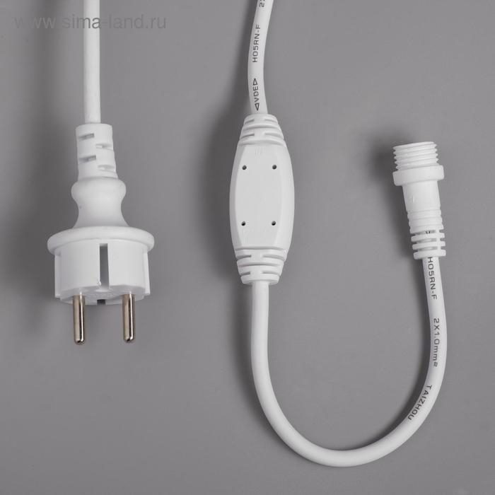 Гирлянда Гирлянда "Бахрома" 3 х 0.6 м , IP65, УМС, белая нить каучук, 108 LED, свечение мульти, 220 В