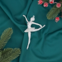 Украшение ёлочное "Балерина в танце" 13х8, белый