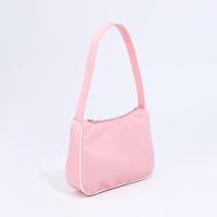 Сумка молодёжная на молнии, цвет розовый