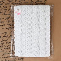 Кружево вязаное, 45 мм &times; 10 &plusmn; 1 м, цвет белый