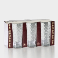 Набор стеклянных стаканов &laquo;Кристалл&raquo;, 230 мл, 6 шт