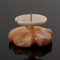 Подсвечник "Маргаритка" с каменной чашкой, 4,5х6 см, селенит