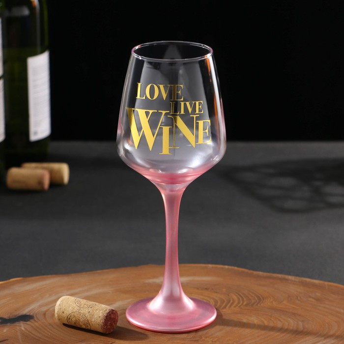 Бокал &laquo;Love live wine&raquo;, 350 мл