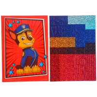 Аппликация форменными стикерами "Щенячий патруль", набор для творчества, стикерная мозаика Аппликация форменными стикерами "Щенячий патруль", набор для творчества, стикерная мозаика