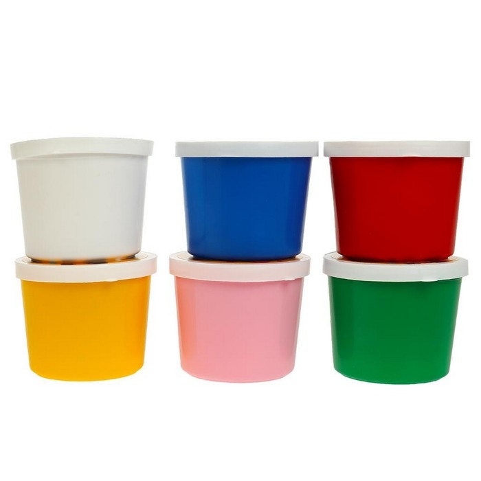 Тесто для лепки в банках «Чебурашка», 6 цв. по 50 гр Тесто для лепки в банках «Чебурашка», 6 цв. по 50 гр