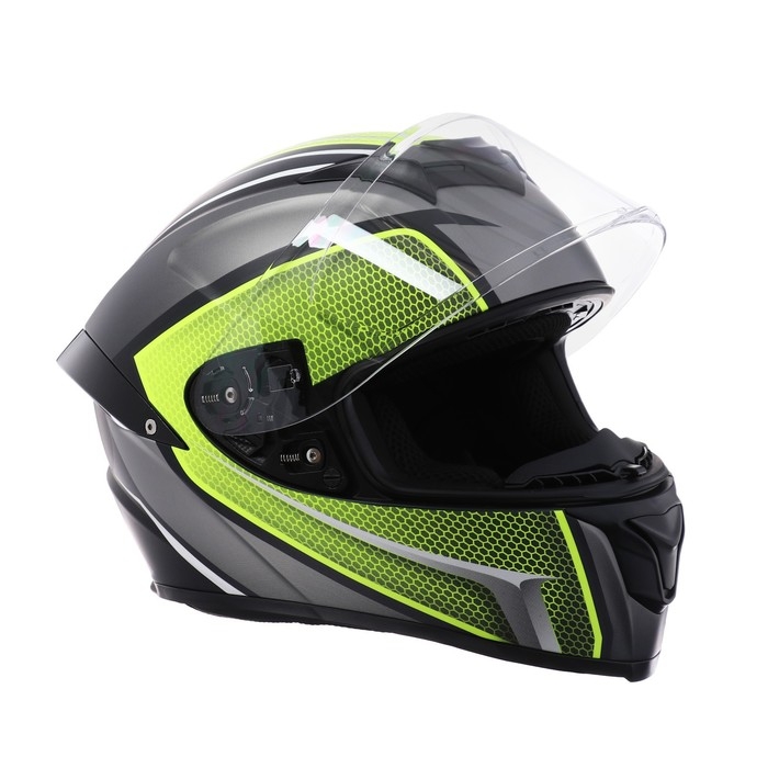 Шлем интеграл, графика, салатовый, размер L, FF867 Шлем интеграл, графика, салатовый, размер L, FF867