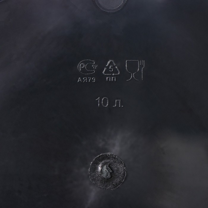 Ведро с крышкой &laquo;Удачное.Эконом&raquo;, 10 л, цвет чёрный