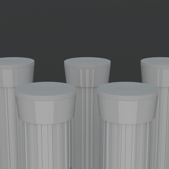 Карниз для ванной Доляна, телескопический, d=3 см, 110-200 см, цвет серый