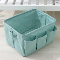 Корзинка для хранения Доляна &laquo;Тая&raquo;, 3 кармана, 30&times;24&times;18 см, цвет бирюзовый