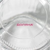 Банка стеклянная для хранения сыпучих продуктов Доляна &laquo;Клубника&raquo;, 250 мл, 8&times;13 см, с керамической крышкой