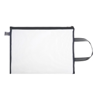 Папка-конверт на молнии формат А4, с ручкой, серый