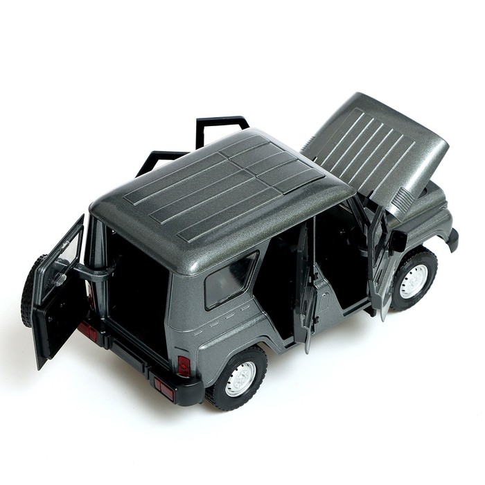 Машина металлическая «УАЗ Hunter», инерционная, 1:24, световые и звуковые эффекты, цвет серый Машина металлическая «УАЗ Hunter», инерционная, 1:24, световые и звуковые эффекты, цвет серый
