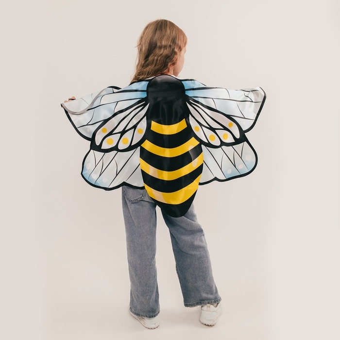 Карнавальные крылья на резинках &laquo;Озорная пчёлка&raquo;, 60 &times; 100 см