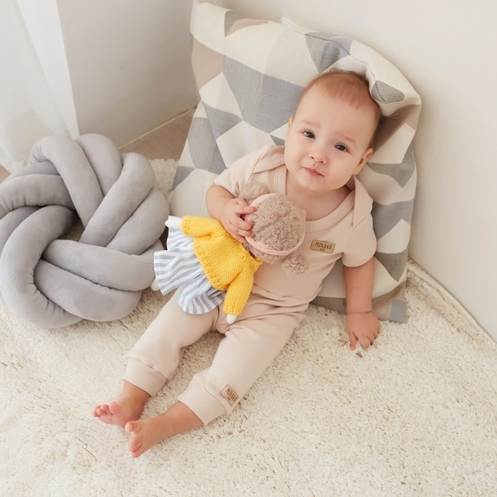 Боди детское MINAKU, цвет бежевый, рост 62-68 см Боди детское MINAKU, цвет бежевый, рост 62-68 см