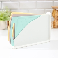 Набор досок разделочных на подставке, 3 шт, 32&times;20 см, цвет белый