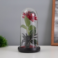 Светильник колба «Паук с розой» 1,5Вт, LED, 3xAAA, черный USB 11х11х21см Светильник колба «Паук с розой» 1,5Вт, LED, 3xAAA, черный USB 11х11х21см