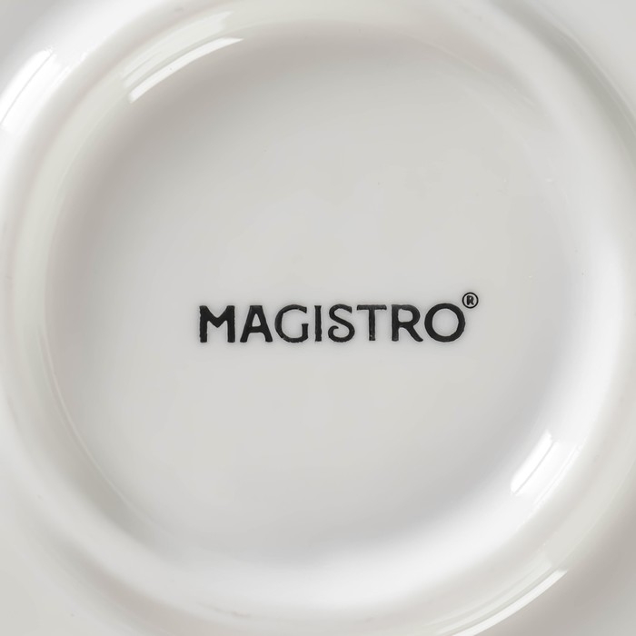 Блюдо фарфоровое Magistro &laquo;Этюд&raquo;, d=40,5 см, цвет белый
