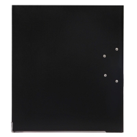 Папка-регистратор А4, 75 мм, Calligrata, ПВХ, тиснение "лен", металлическая окантовка, карман на корешок, собранная, черная, микс