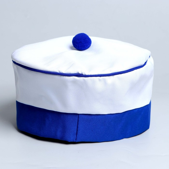 Берет &laquo;Моряк&raquo;, с помпоном, взрослый, р-р. 60