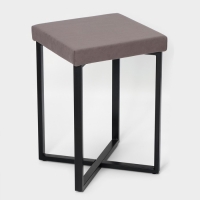 Табурет &laquo;Торонто&raquo;, 33&times;33&times;48 см, цвет каркаса чёрный, цвет сиденья серый