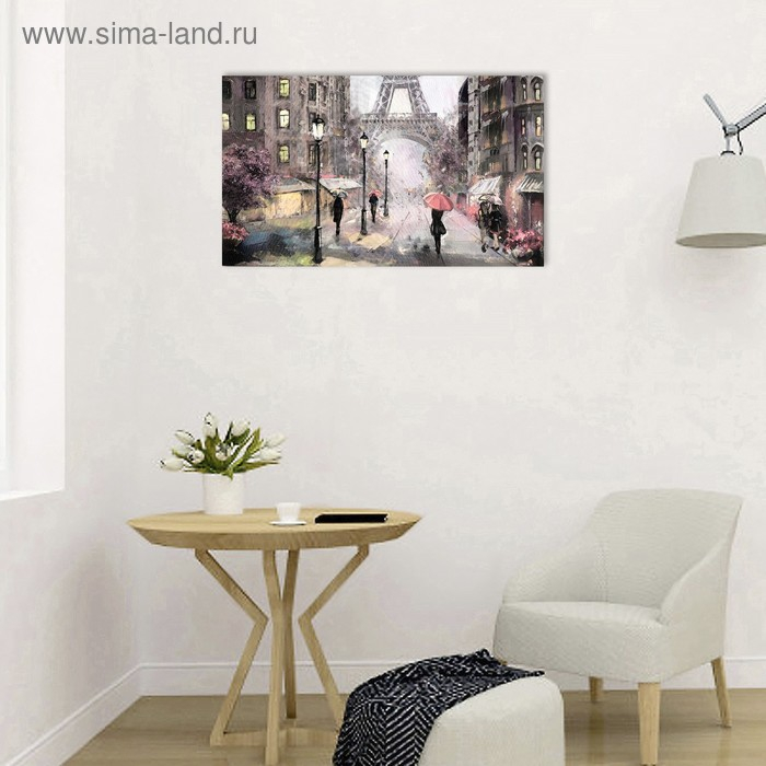 Картина на холсте "Воспоминания Парижа" 60*100 см