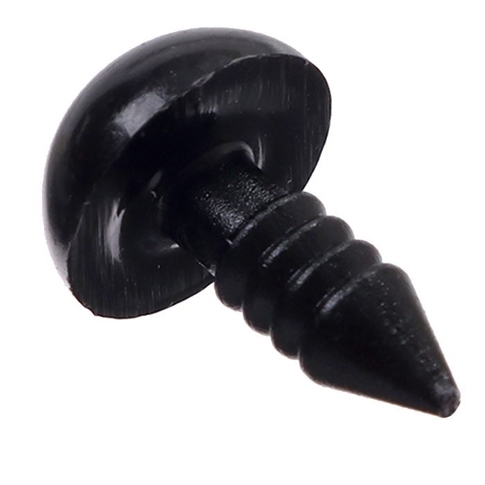 Глаза винтовые с заглушками, набор 40 шт., размер 1 шт. &mdash; 1 см, цвет чёрный