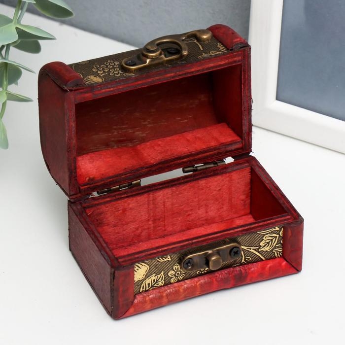 Шкатулка сундучок дерево Шкатулка сундучок дерево "Незабудки" 6х5,8х8,4 см