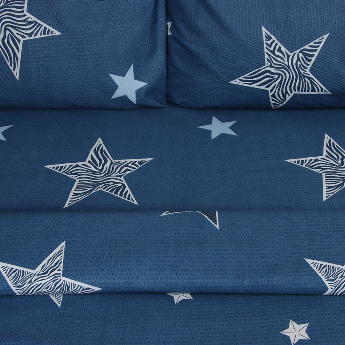 Постельное бельё Павлайн 2сп Зебра звезды 175х215 ,180х215, 70х70см 2шт жатка 90г/м, полиэстер 100% Постельное бельё Павлайн 2сп Зебра звезды 175х215 ,180х215, 70х70см 2шт жатка 90г/м, полиэстер 100%
