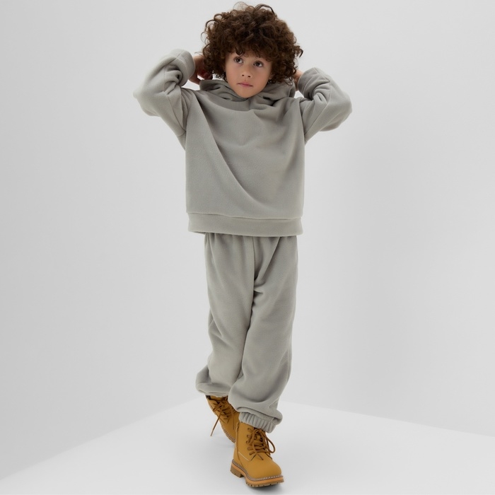 Костюм (худи и брюки) детский MINAKU: Fleece Soft, цвет графит, рост 104 см Костюм (худи и брюки) детский MINAKU: Fleece Soft, цвет графит, рост 104 см