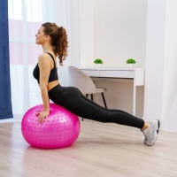 Фитбол ONLYTOP, d=55 см, 800 г, массажный, цвета МИКС Фитбол ONLYTOP, d=55 см, 800 г, массажный, цвета МИКС