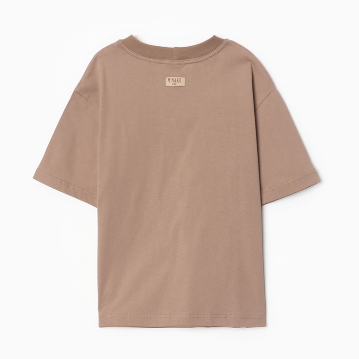 Футболка детская MINAKU, цвет бежевый, рост 116 см