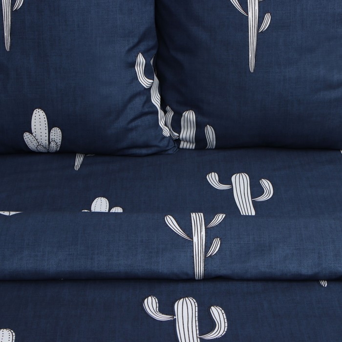 Постельное бельё Экономь и Я дуэт &laquo;Кактусы&raquo;, 143х215см-2шт,215х220см,70х70см-2шт, полисатин,80г/м&sup2;