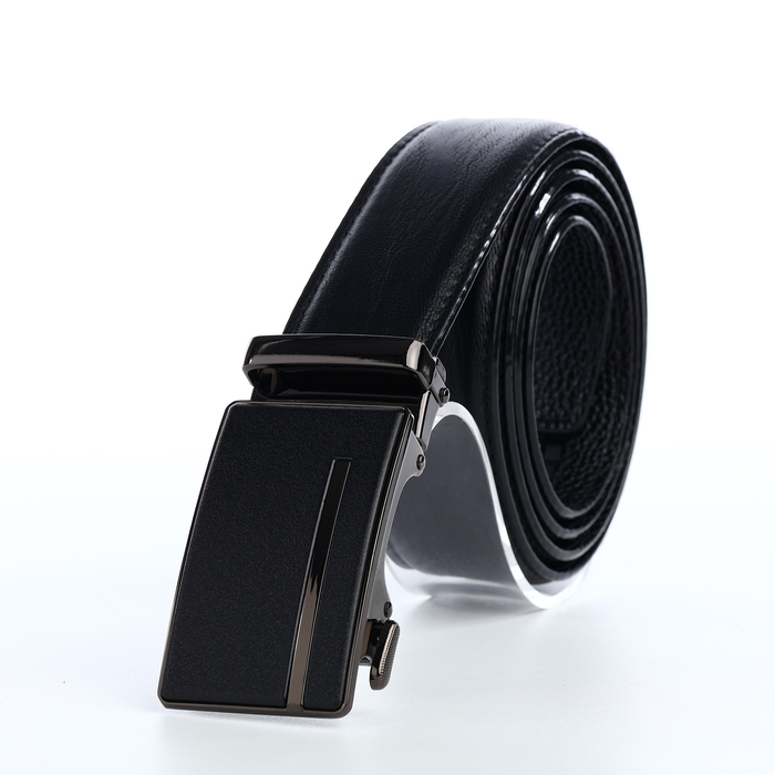 Ремень мужской, ширина 3,6 см, винт, пряжка автомат, цвет чёрный Ремень мужской, ширина 3,6 см, винт, пряжка автомат, цвет чёрный