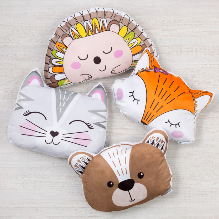 Подушка декоративная Крошка Я &laquo;Лисичка&raquo;, 35 &times; 27 см, велюр, 250 г/м&sup2;