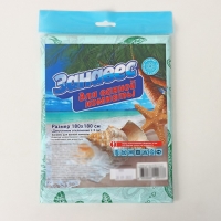 Штора для ванной &laquo;Подводный мир&raquo;, 180&times;180 см, зелёный