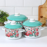 Набор кастрюль «Армель», 3 предмета: 2 л, 3 л, 4 л, эмалированные крышки, индукция Набор кастрюль «Армель», 3 предмета: 2 л, 3 л, 4 л, эмалированные крышки, индукция