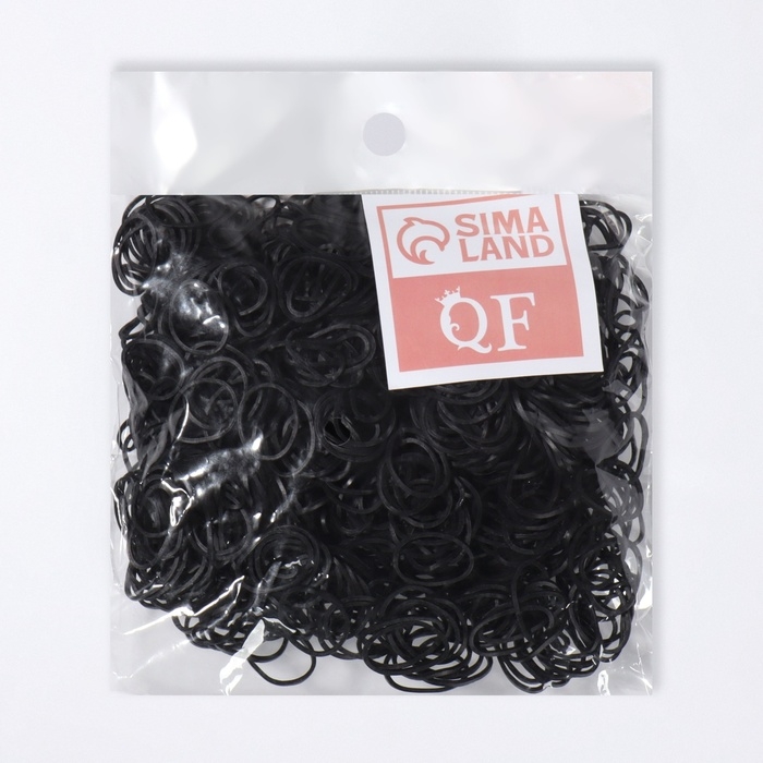 Силиконовые резинки для волос, набор, d = 1,5 см, 50 гр, цвет чёрный Силиконовые резинки для волос, набор, d = 1,5 см, 50 гр, цвет чёрный