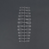 Гелевые типсы для наращивания ногтей, 240 шт, форма миндаль, полное матовое покрытие, цвет прозрачный Гелевые типсы для наращивания ногтей, 240 шт, форма миндаль, полное матовое покрытие, цвет прозрачный