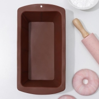 Форма для выпечки Доляна &laquo;Хлеб&raquo;, силикон, 25,5&times;13&times;6,5 см, внутр.размер 22&times;11,5 см, цвет МИКС