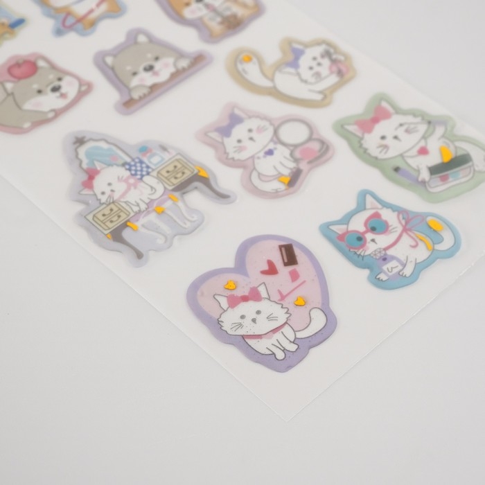 Наклейка пластик "Домашние милашки" 20х9 см