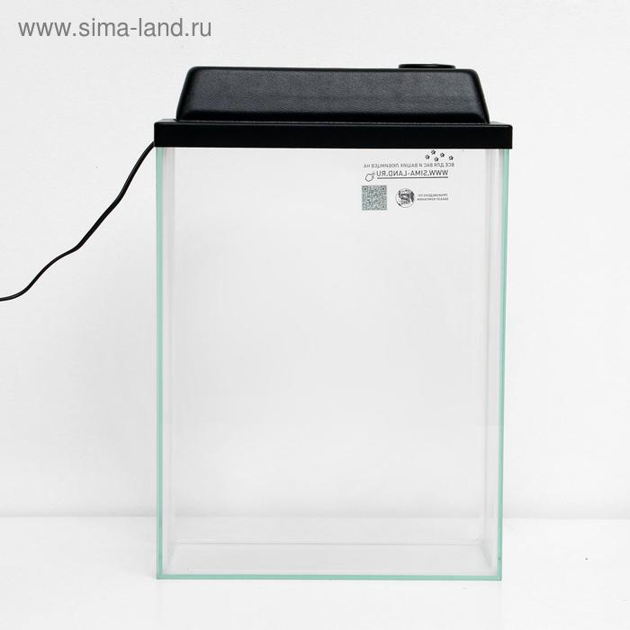 Аквариум Прямоугольный Аквариум Прямоугольный "Колонна Ширма" 25 литров, 34 х 17 х 45 см, чёрный