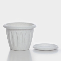 Горшок с поддоном «Фелиция», 1,8 л, цвет мраморный Горшок с поддоном «Фелиция», 1,8 л, цвет мраморный