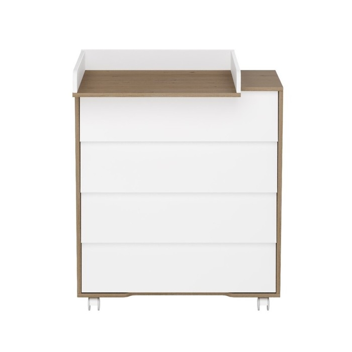 Комод пеленальный детский ИНКАНТО Cambridge 800/4, 83х45х94 см., 4 ящика, цвет дуб/белый