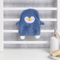 Полотенце для рук LoveLife "Пингвин", цв. синий, 25х21 см, 100% пэ, микрофибра 280 г/м2 Полотенце для рук LoveLife "Пингвин", цв. синий, 25х21 см, 100% пэ, микрофибра 280 г/м2