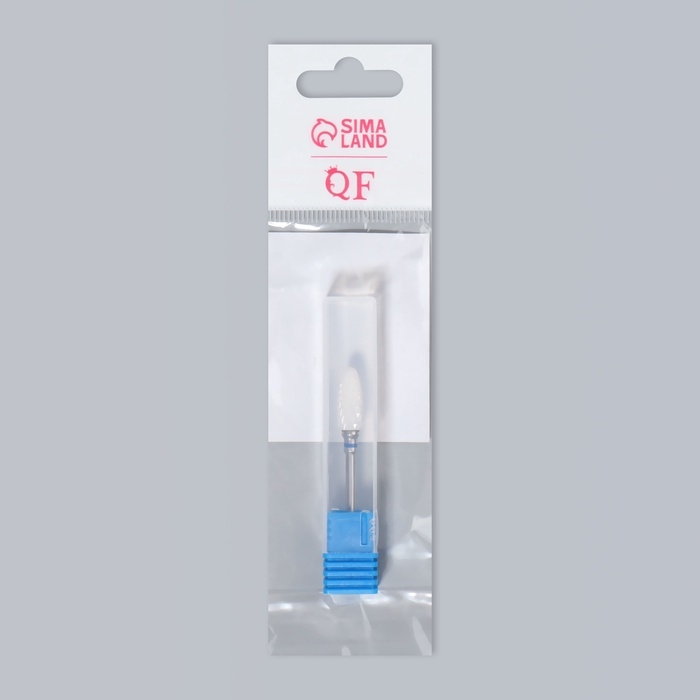 Фреза керамическая для маникюра «Кукуруза», средняя нарезка, 6 × 15 мм, в пластиковом футляре, цвет белый Фреза керамическая для маникюра «Кукуруза», средняя нарезка, 6 × 15 мм, в пластиковом футляре, цвет белый