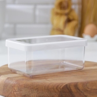 Контейнер для сыпучих продуктов &laquo;Степ&raquo;, 800 мл, 16&times;10&times;7 см, цвет белый