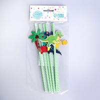 Трубочки для коктейля &laquo;Динозаврики&raquo;, набор 6 шт.
